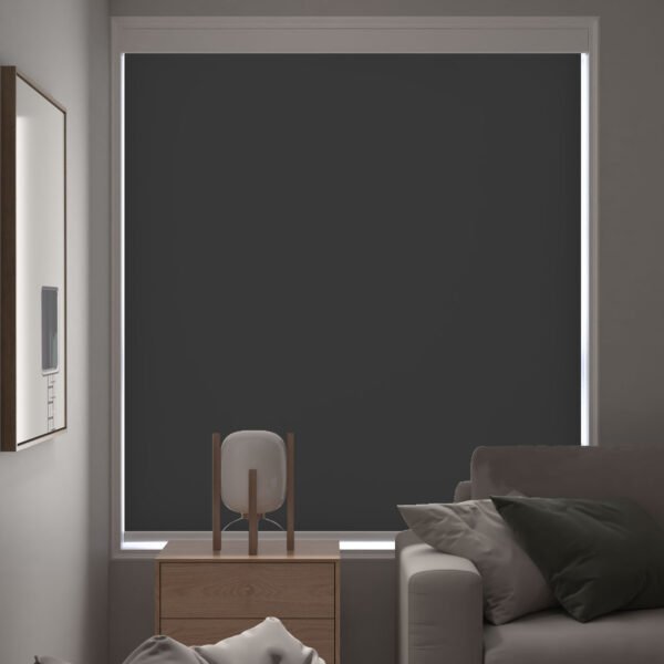 Smart Roller Blinds for Indoor Windows, Blackout Roller Blinds with Valance Cover, Room Darkening Window Shades for Home, Privacy Control Shade, Easy Install - Image 8