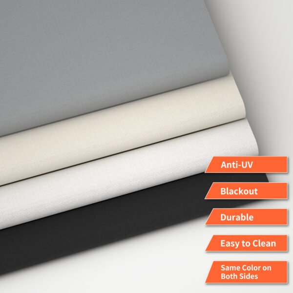 Smart Zebra Blinds for Indoor Windows, 70% Blackout Roller Blinds with Valance Cover, Room Darkening for Home, Privacy Control, Easy Install ， White color - Image 2