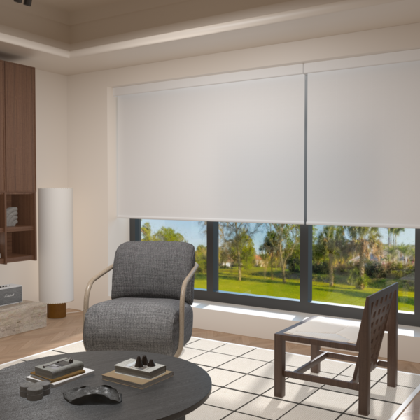 Smart Roller Blinds for Indoor Windows, Blackout Roller Blinds with Valance Cover, Room Darkening Window Shades for Home, Privacy Control Shade, Easy Install - Image 3