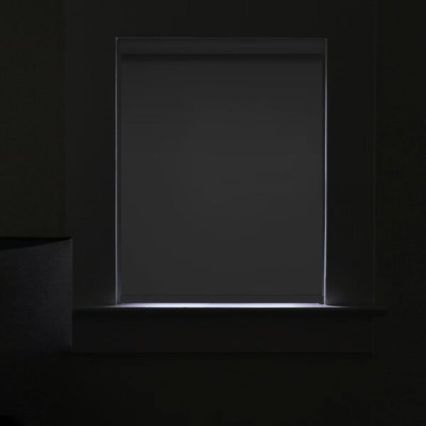 Cordless Roller Blinds for Indoor Windows, Blackout Roller Blinds with Valance Cover, Room Darkening Window Shades for Home, Privacy Control Shade, Easy Install Grey - Image 5