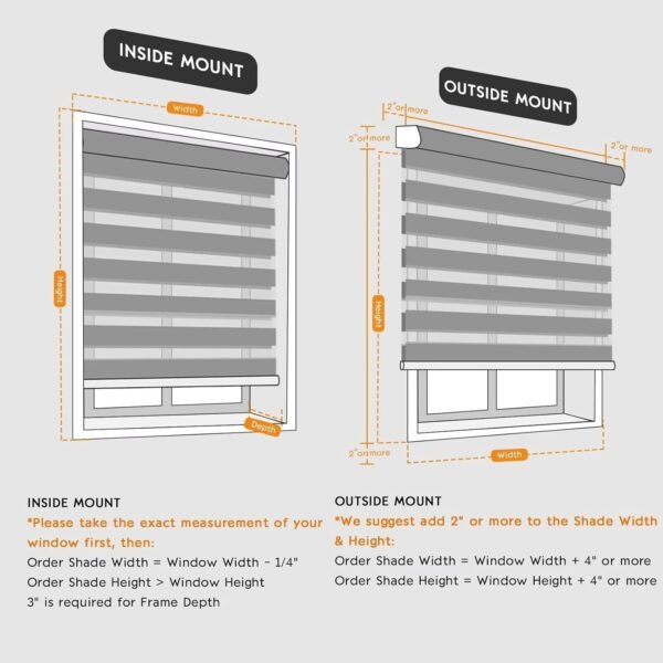 Electric Zebra Blinds for Indoor Windows,70% Blackout Roller Blinds with Valance Cover, Room Darkening Window Shades for Home, Privacy Control Shade, Easy Install - Image 5