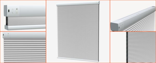Smart Cellular Blinds for Indoor Windows, Blackout shade with temperature sensor , Automatic working by the temperature , Control by Voice, app and remote. Beige color - Image 4
