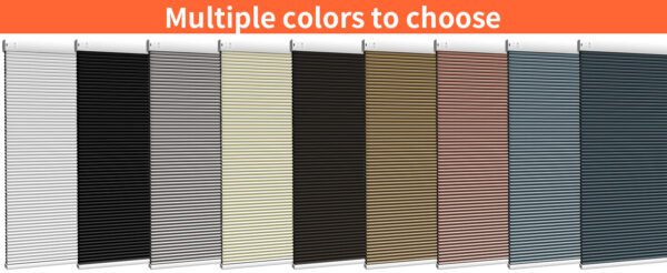 Smart Cellular Blinds for Indoor Windows, Blackout shade with temperature sensor , Automatic working by the temperature , Control by Voice, app and remote. Beige color - Image 2