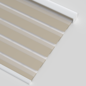Electric Zebra Blinds for Indoor Windows,90% Blackout Blinds with Valance Cover, Room Darkening for Home, Privacy Control, Easy Install， Beige color