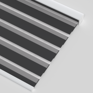 Electric Zebra Blinds for Indoor Windows,70% Blackout Roller Blinds with Valance Cover, Room Darkening Window Shades for Home, Privacy Control Shade, Easy Install