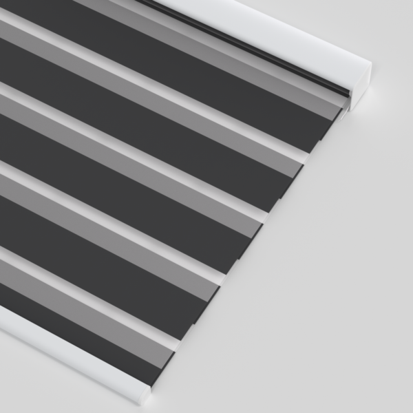 Electric Zebra Blinds for Indoor Windows,70% Blackout Roller Blinds with Valance Cover, Room Darkening Window Shades for Home, Privacy Control Shade, Easy Install