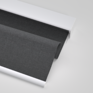 Smart Roller Blinds for Indoor Windows, Blackout Roller Blinds with Valance Cover, Room Darkening Window Shades for Home, Privacy Control Shade, Easy Install