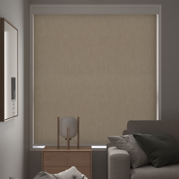 Smart Roller Blinds for Indoor Windows, Blackout Roller Blinds with Valance Cover, Room Darkening Window Shades for Home, Privacy Control Shade, Easy Install ,Brown - Image 3