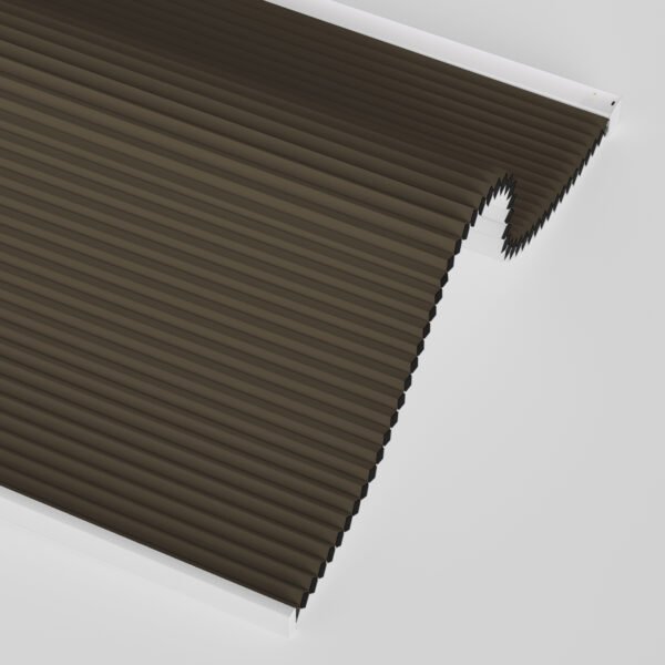 Smart Cellular Blinds for Indoor Windows, Blackout shade with temperature sensor , Automatic working by the temperature , Control by Voice, app and remote. Dark Brown color