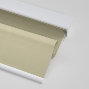 Smart Roller Blinds for Indoor Windows, Blackout Roller Blinds with Valance Cover, Room Darkening Window Shades for Home, Privacy Control Shade, Easy Install ,Beige Yellow
